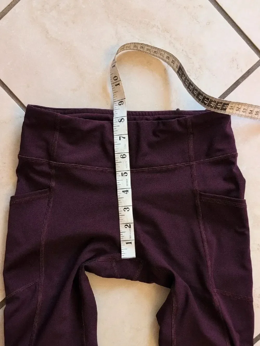 Lululemon Tight Stuff II Leggings Dark Adobe Plum Purple Reflective Size 4